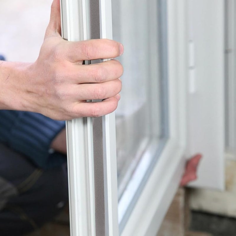 Self Adhesive Foam Weather Stripping Door Seal Strip 2 Rolls White Draft Stopper Soundproof - Image 2